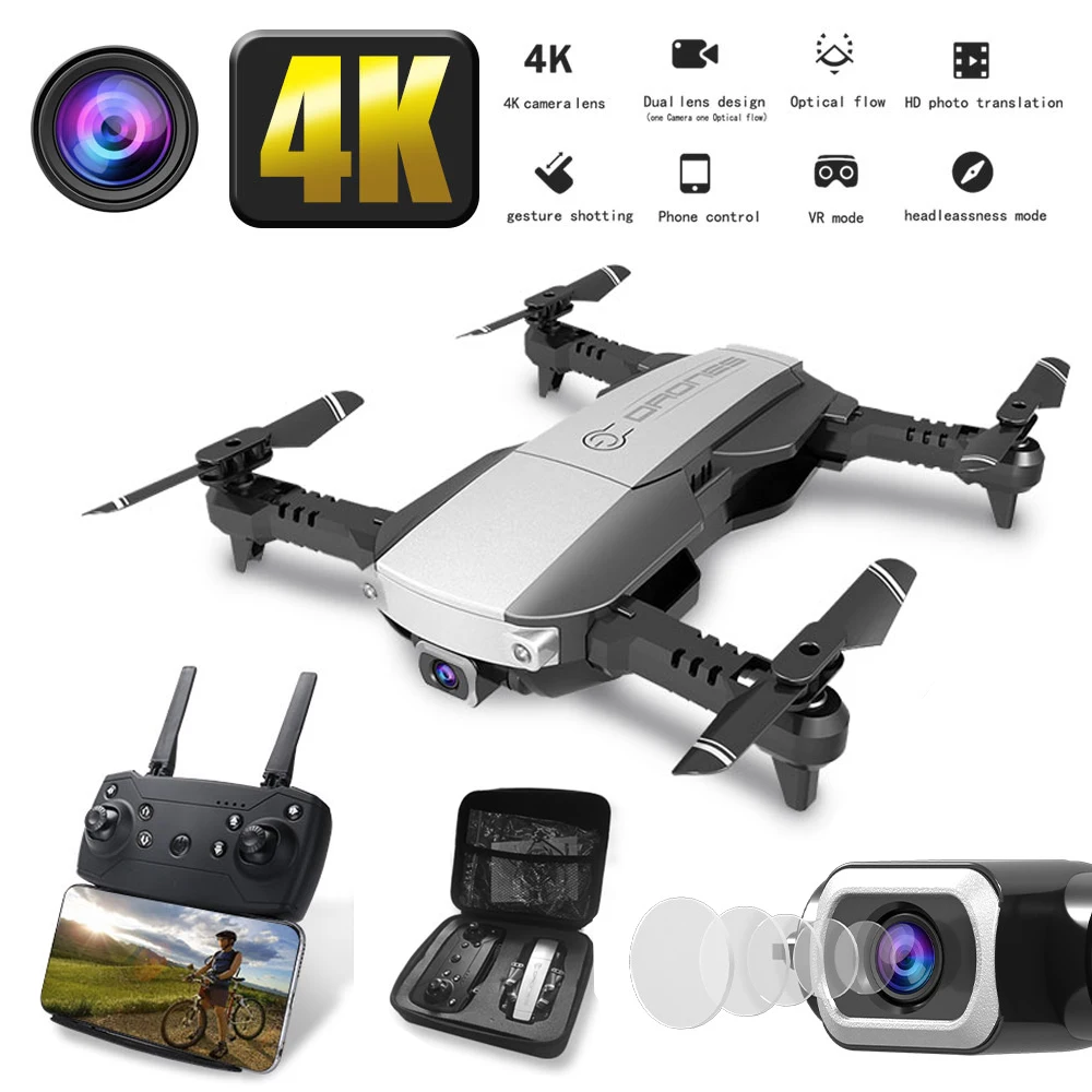 Discount  H3 Drone HD 4K 1080 WIFI Transmission 4K HD Camera Optical flow Hover with for Rc drone VR mode dro