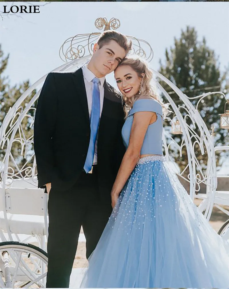 Свадебные платья Lorie из 2 предметов Vestido de novia A Line пышные тюлевые Свадебные платья длиной до пола