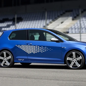 

2pcs Car Sticker Door Side Skirt Decals for Volkswagen VW Golf 4 5 6 7 MK4 MK5 MK3 MK2 MK7 Polo Vinyl Film Auto Car Accessories