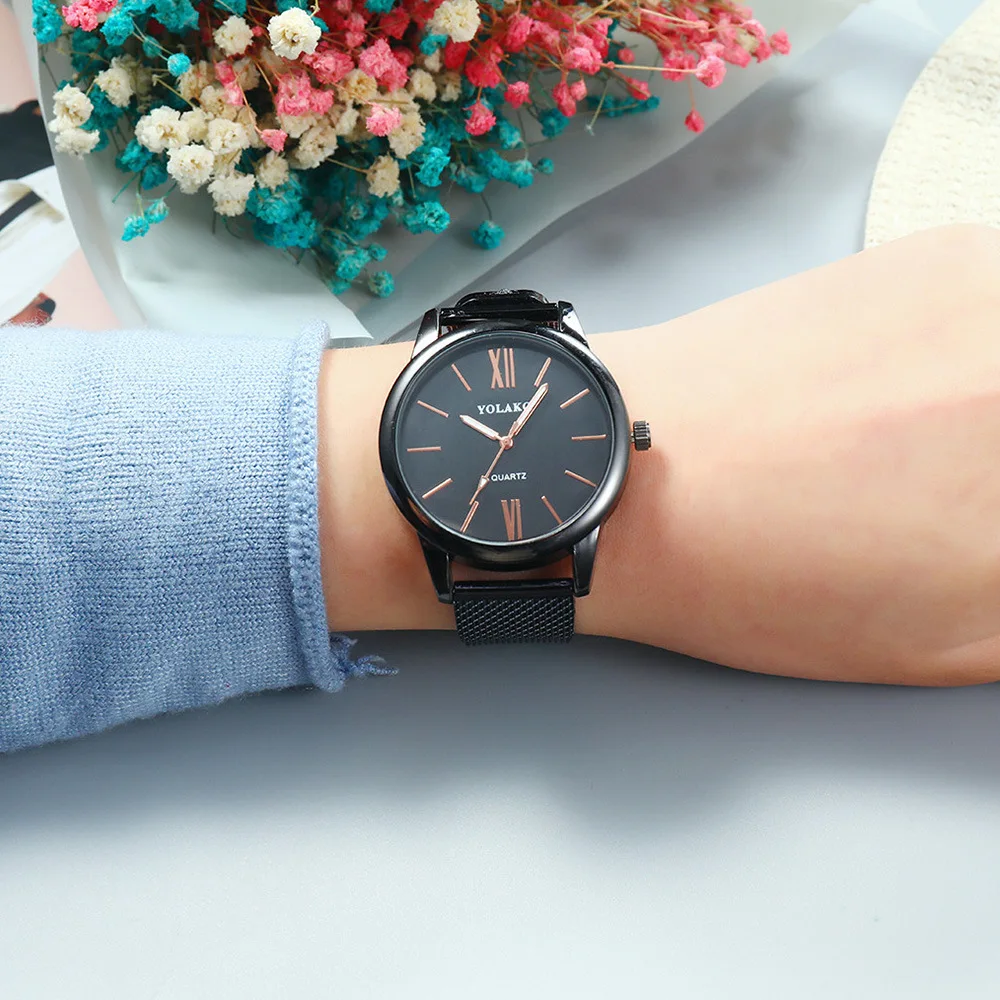

Women's Fashion Simple Mesh Belt Quartz Watch Students Watch Wrist Watch
