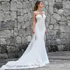 Customized Mermaid Wedding Dress 2025 Sexy See Through Back Sleeveless Lace Appliques Wedding Gowns For Bride Vestidos De Noiva 2