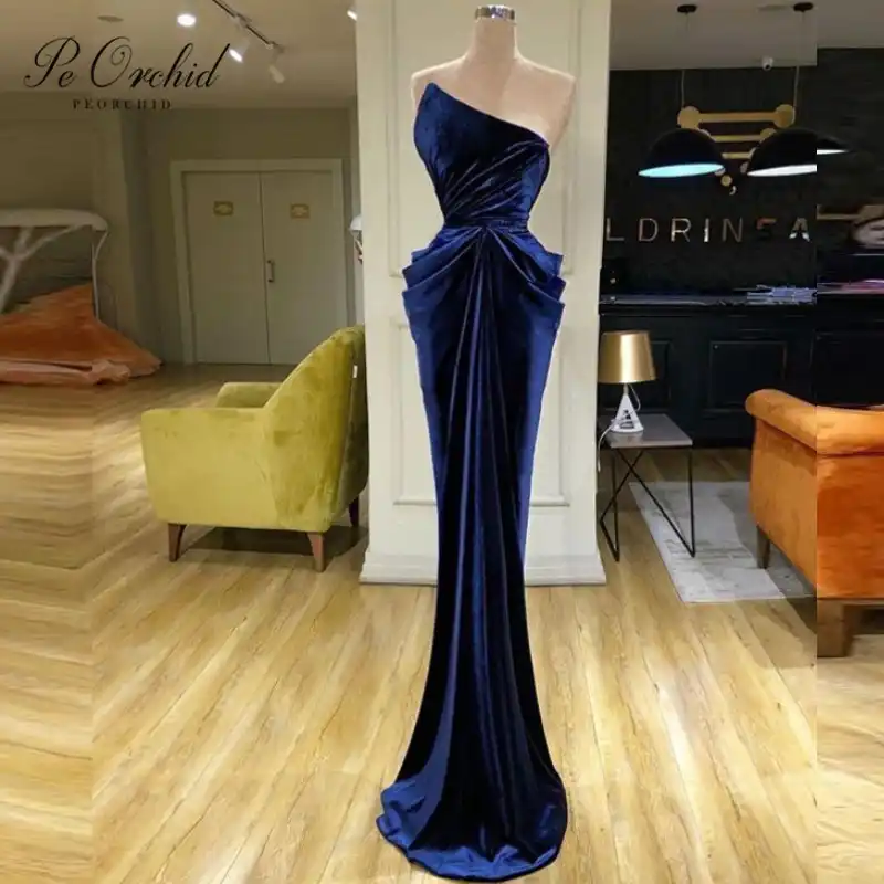 blue dinner gown