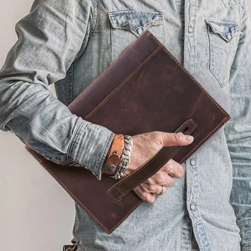 Роскошный Ретро чехол из коровьей кожи для ipad 10 5/10 2 inchTablet Sleeve Pouch Notebook Case Bag|Чехлы