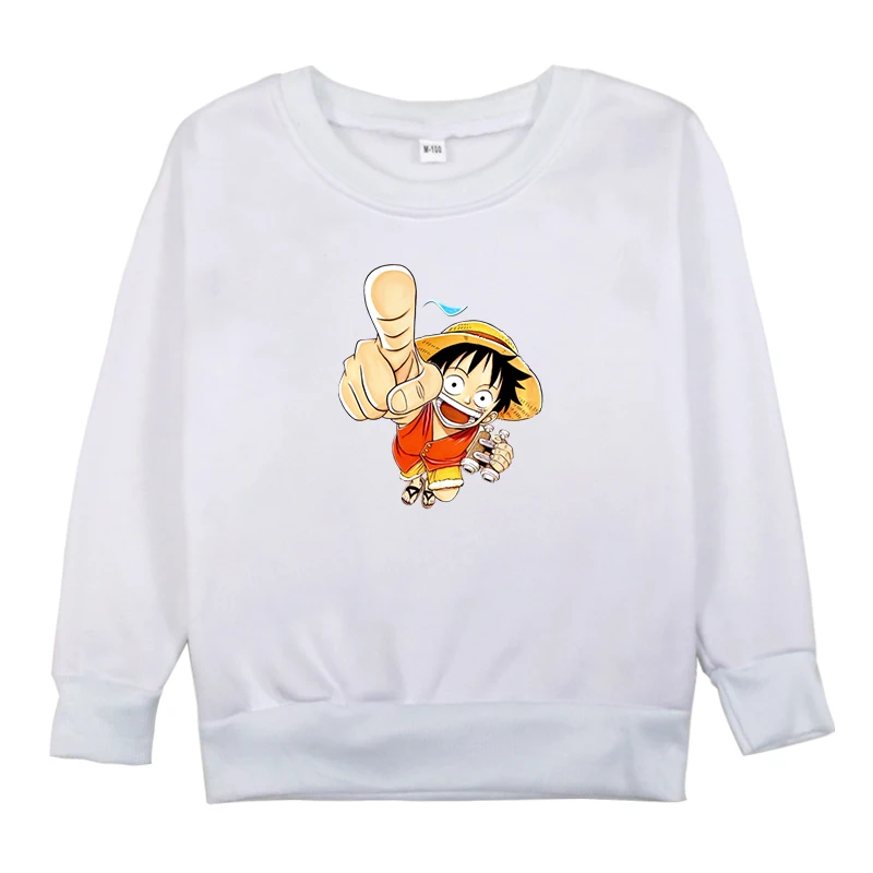Hoodies 8 Короткая футболка с героями из японского аниме «Одна деталь Толстовка для малышей, детей, зимняя топы с длинными рукавами, Свитера для детей, модные толстовки с капюшоном Одна деталь Футболка с принтом - Цвет: Hoodies 8