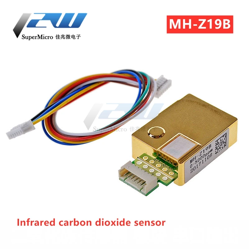 MH Z19 инфракрасный датчик co2 для монитора Z19B углекислого газа 0 5000ppm|Импульсный
