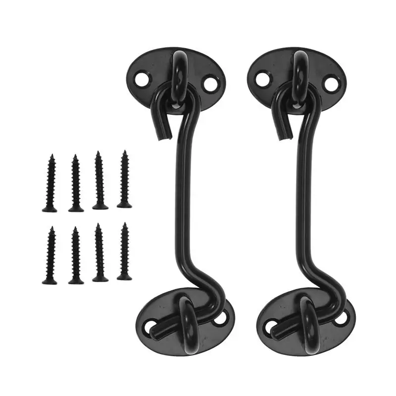 

WINOMO 2Pcs Bronze Wind Brace Cabin Hook For Window Cabinet Door Window Stay Catch Eye Bolt Hasp With Screw 3/4/6/8/10/12inches