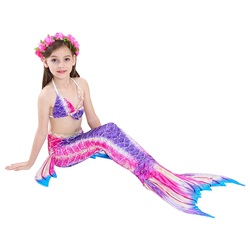 

Little Mermaid Tail for Swimming Children Swimwear Bathing suit Connectable Costume Bikini Mermaid Tail Cosplay Girls Swimsuit