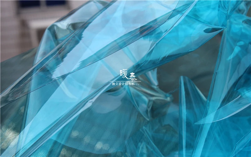 50 см* 120 см светло-голубой прозрачный плащ из ТПУ-материала-перспективность Кристальный пакет пластиковая ткань ПВХ 0,2 мм