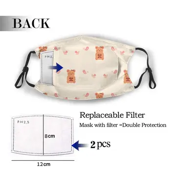 

protective mask with filter Mama Bear Papa Bear Baby Bear anti dust PM2.5 reuse adult teen child girl
