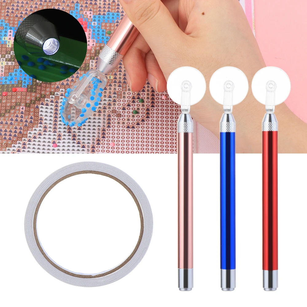 Plastic Diamond Painting Drill Pen with LED Light for DIY Embroidery