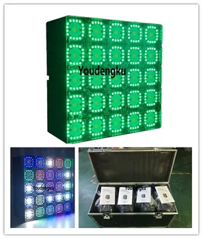 

4pcs with flightcase dj lights 25pcs led COB Matrix led DMX pixel rgb led dj strobe light stage effect lighting
