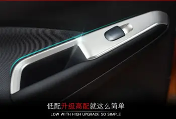 

For Nissan Kicks 2017 4 PCS Car Door Armrest Window Glass Lifter Button Frame Decorative Cover Trim Car Styling Accessories