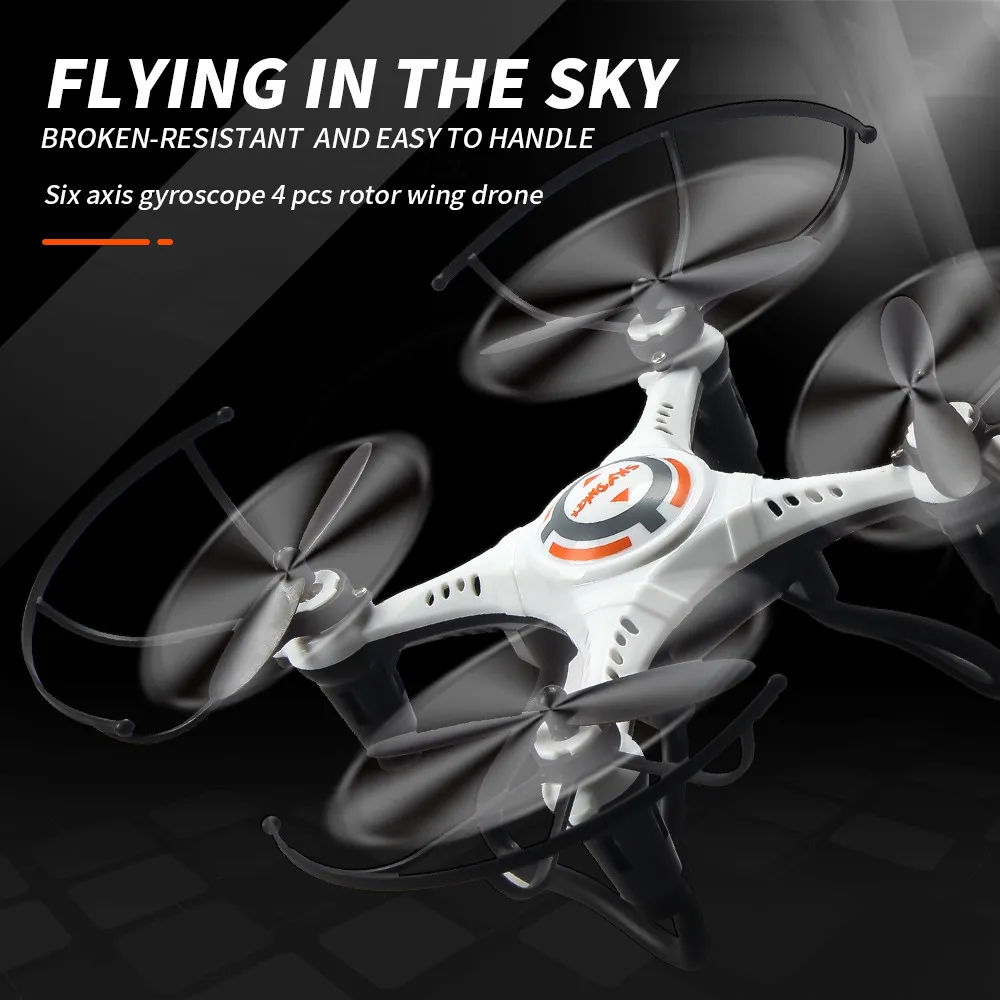 

RC quadcopter, 4ch mini remote control 6 axis toy 2.4G one button tumbling Headless Mode 2-level flight speed fly 4 LED lights