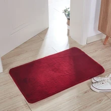 Моющийся утолщенный и достойный коврик для гостиной, спальни, имитация кроличьей шерсти, дверной коврик для ванной комнаты, Противоскользящий коврик