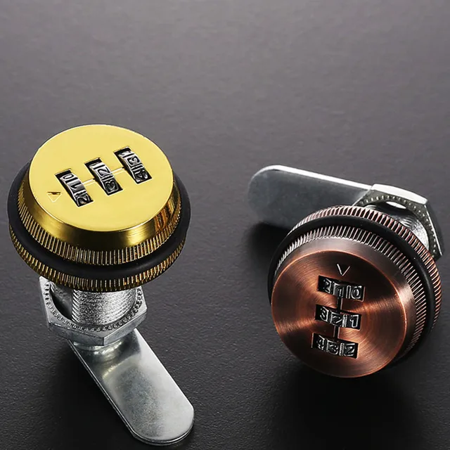 3 Számjegyű Kombinációs Jelszó Boxlock 20-30 Mm Intelligens Bütykös Kódzár Zinc Ötvözet A Postafiók Szekrény Ajtófájl - Image 4