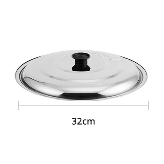 32cm lid Konco китайская железная, ручной работы вок кастрюля для приготовления пищи общего использования для газовой и индукционной плиты чугунная сковородка кухонная посуда - Цвет: 32cm lid