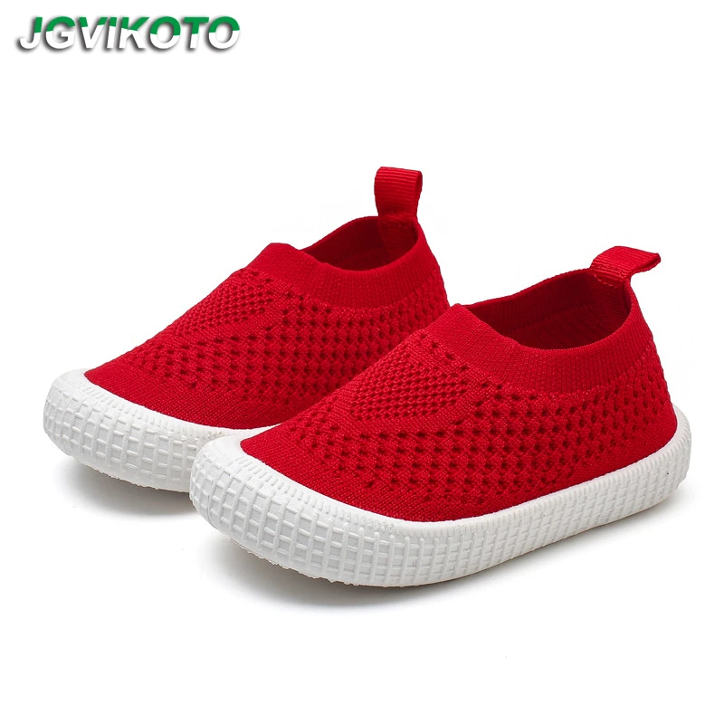 Zapatos informales para y niñas, zapatillas deportivas calcetín sin cordones, planos para escuela y correr|Zapatillas deportivas| - AliExpress