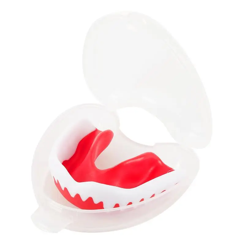 Профессиональный Мягкий эва Каратэ для взрослых Муай защитный рот Защита зубов Спорт Футбол Баскетбол тайский бокс 7 - Цвет: Red White