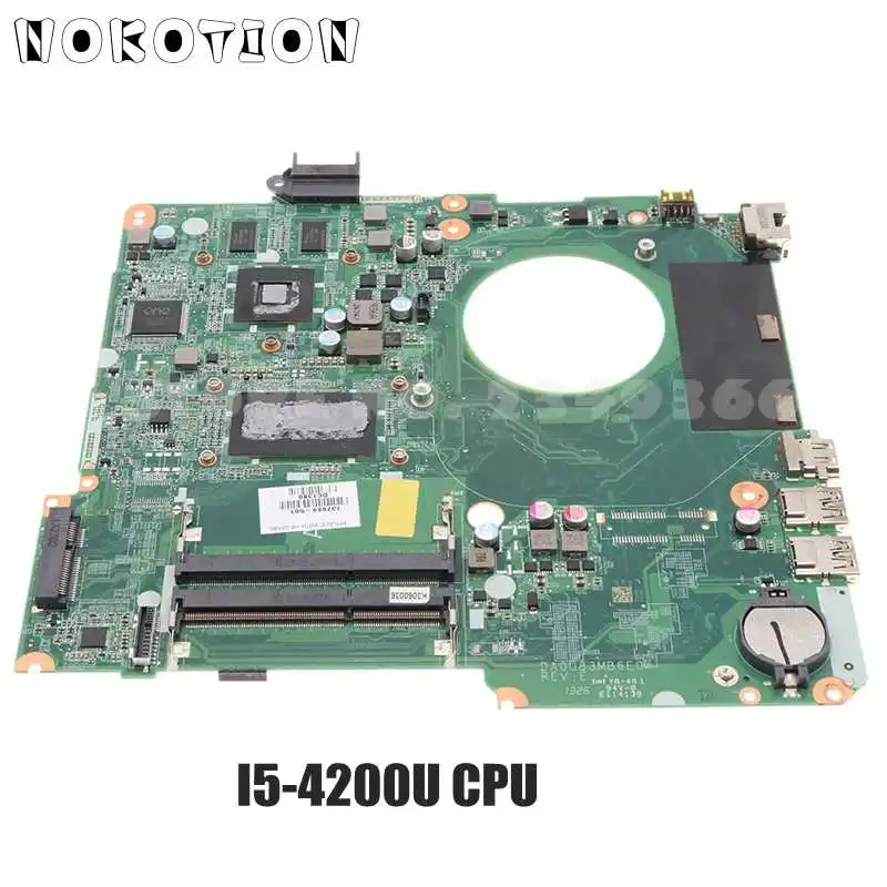 NOKOTION 737669-501 737669-001 DA0U83MB6E0 для ноутбука HP Pavilion 15-N материнская плата SR170 I5-4200U CPU HD8670M DDR3