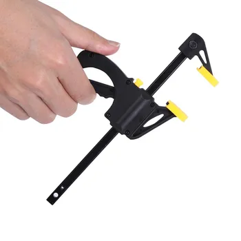 

4 Inch F Woodworking Clamp Clamping Device DIY Carpentry Gadgets Ratchet Release Speed Squeeze Hand Tool