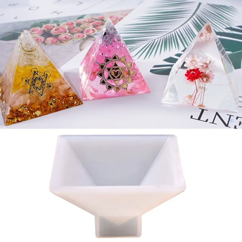 

Pyramid SILICONE Mould DIY Handmade Decoration Crafts Making Molds CRYSTAL Epoxy Mold