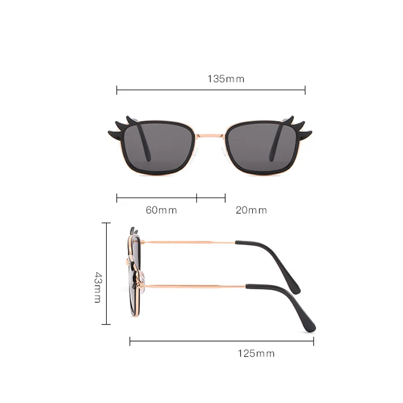 Seemfly Eyelash Kids Sunglasses Metal Cool Baby Girls Sun Glasses Vintage UV400 Shades Cute Eyewear Oculos Gafas De Sol