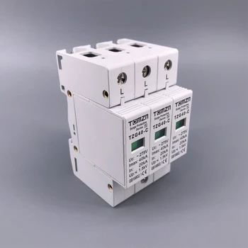 

AC SPD 3P 20KA~40KA 275V House Surge Protector protection Protective Low-voltage Arrester Device