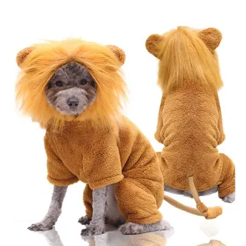 

Winter Cat Dog Costume Halloween Costplay Lion Zebra Warm Clothes Party Role Play Fancy Dress Up Clothes Pet Supplies