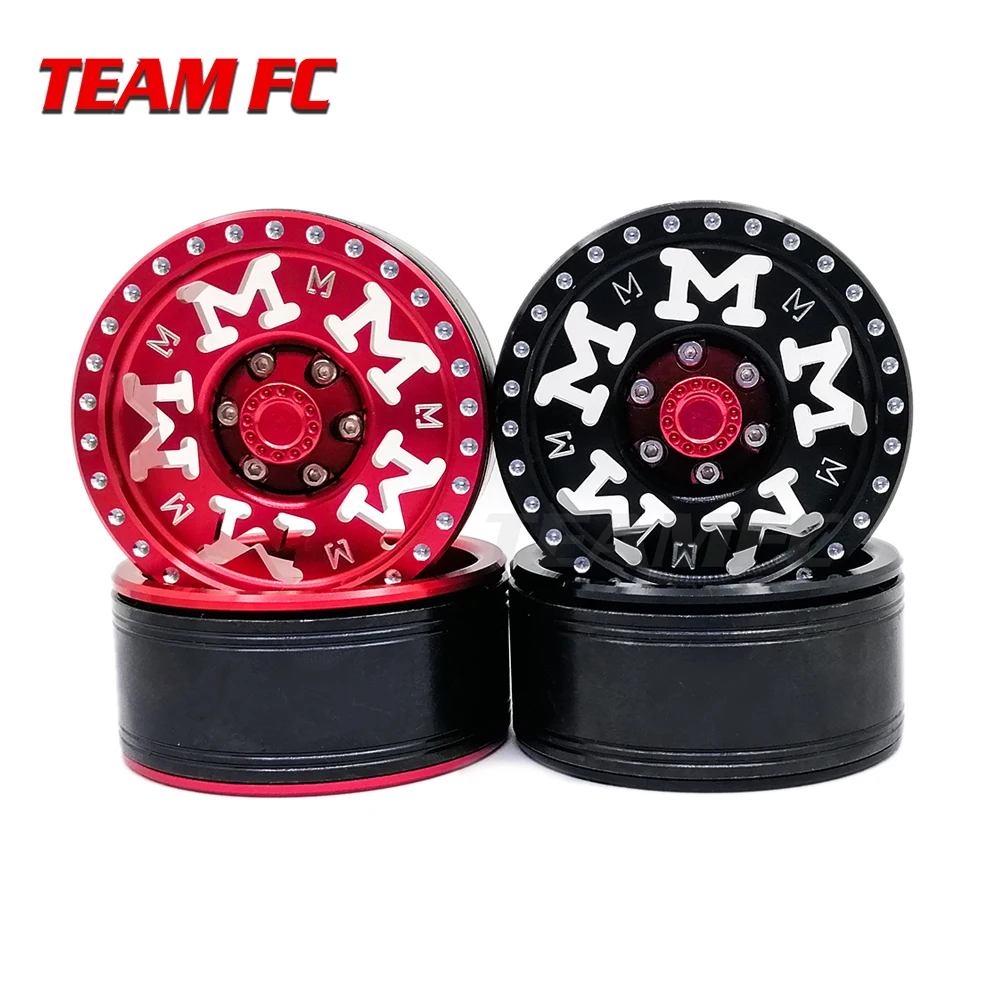 

4Pcs 1.9 Aluminum Alloy Beadlock 1.9" Wheel Rim Hub for 1/10 RC Crawler TRX4 Axial SCX10 & SCX10 II 90046 D90