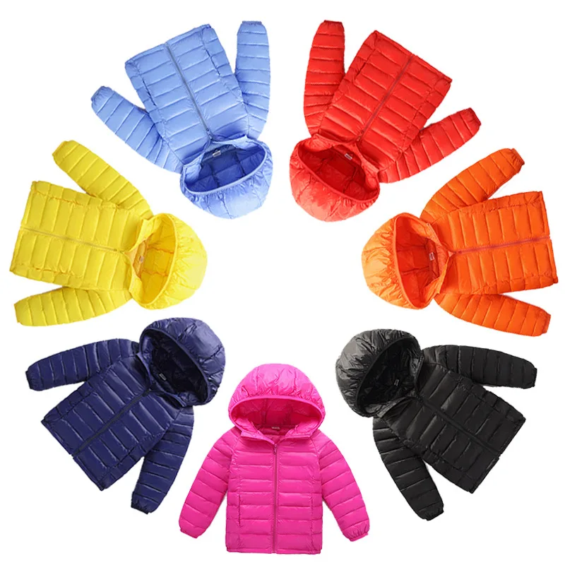 Childrenswear Children down Jacket Cotton-padded Clothes Thin-Short Men And Women Child Baby Lightweight down Feather Cotton-pad