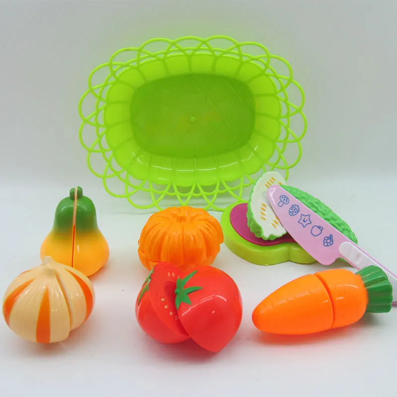 

[Fruit Cut Toy] Children Play House Emulational Fruit & Vegetable Cutting Baby Kitchen Kitchenware