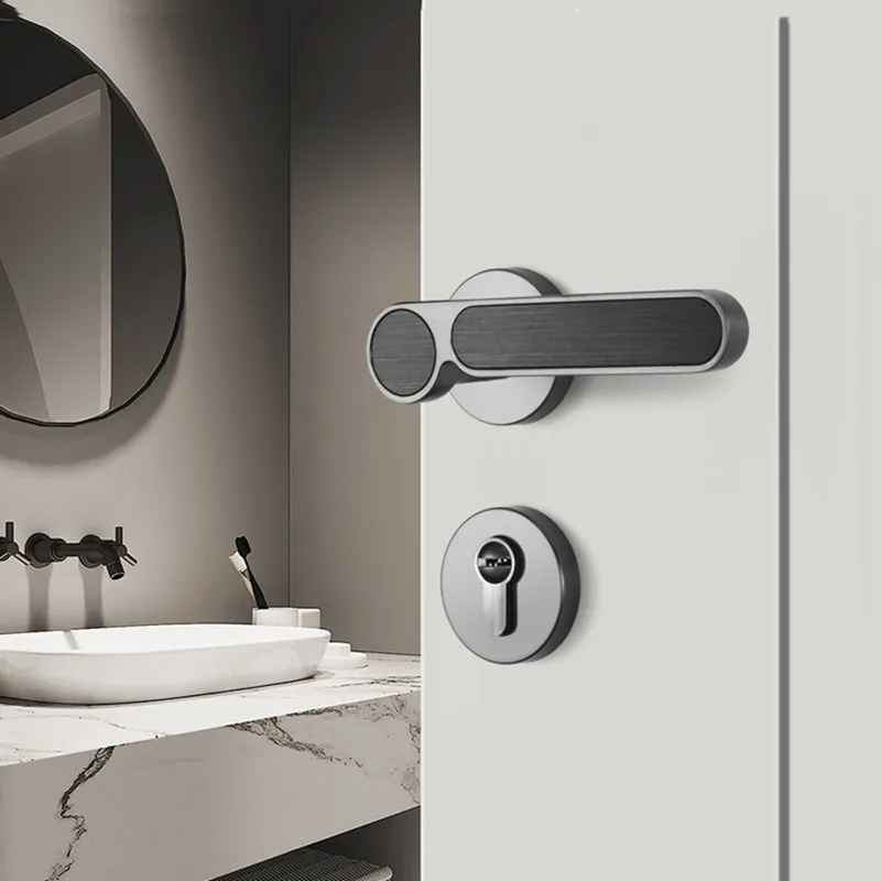 Bedroom Security Door Handle Locks Modern Zinc Alloy Apartment Door