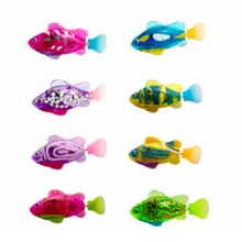 8 шт./лот, светодиодный фонарик для плавания ming Fish, электронная игрушка для детей, робот, игрушка для купания, подарки для детей