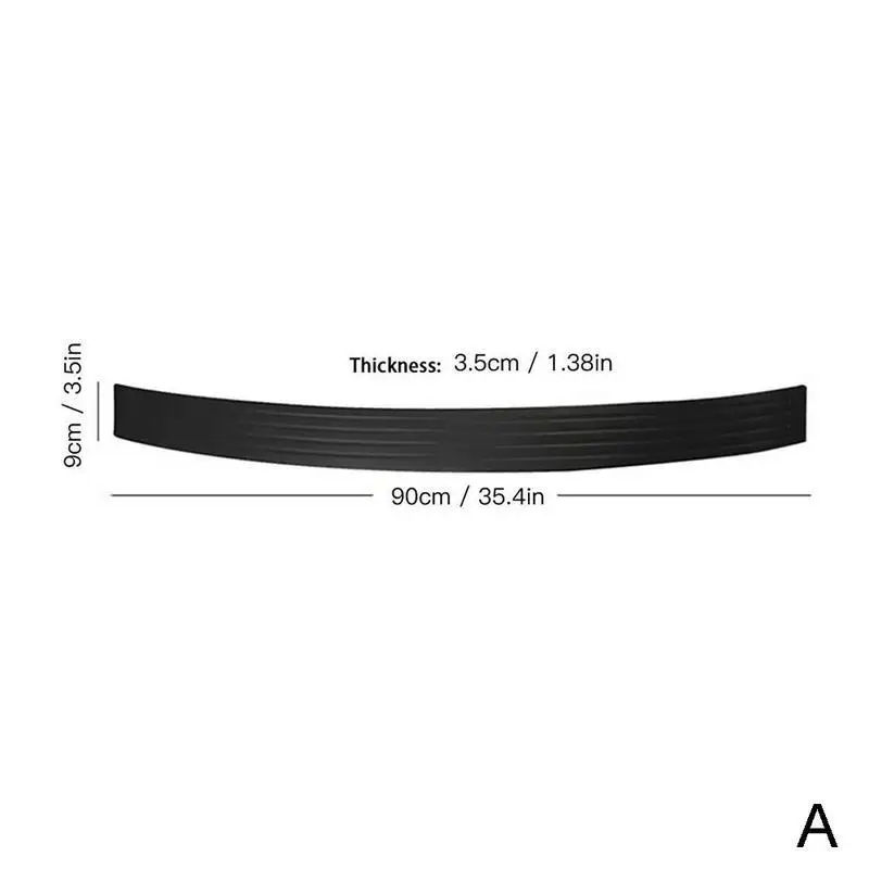 Накладка для автомобиля универсальная защита багажника заднего бампера 90 см/104 см защита багажника заднего бампера резиновая защита от потертостей - Цвет: 90cm