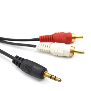 

3.5 MM Male Jack to AV 2 RCA Male Stereo Music Audio Cable Cord AUX for Mp3 Pod Phone TV Sound Speakers 1.5M/3M/5M/10M D
