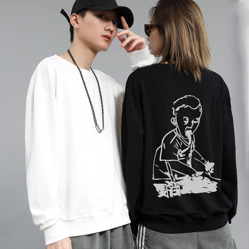 

Vintage Crew Neck Jumper Funny Graphic Printed Oversized Sweatshirts Unisex Oversize Cotton Harajuku Punk Sweatshirt Hoodie Coat