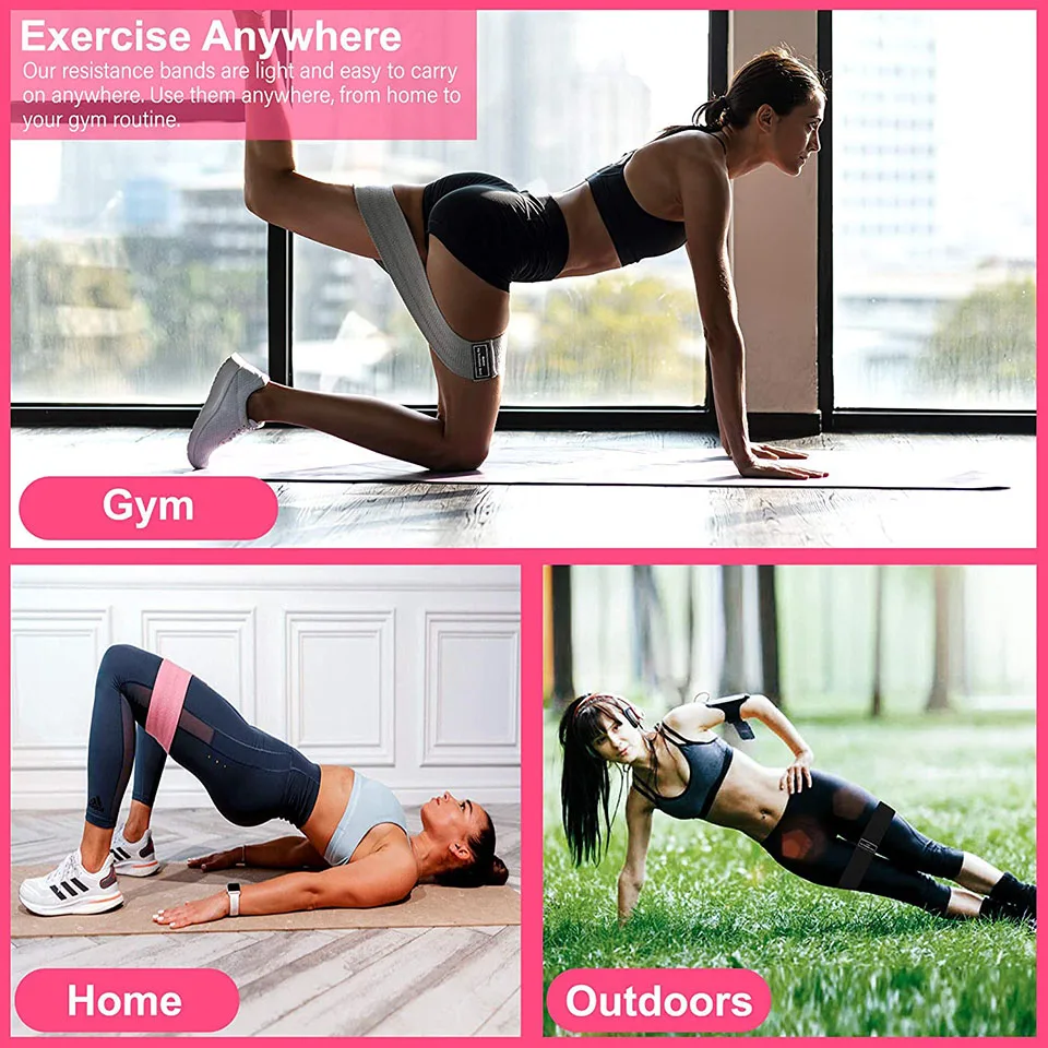 Resistance bands for bum clearance