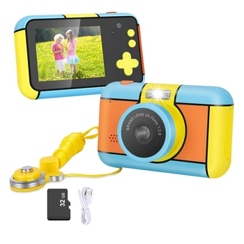 

Kids Camera - Kid Digital Camera Gifts for Age 3-10 Years Old Boys Girls, 1080P 2.4 Inch Large LCD Blue Screen Video Camcorder,