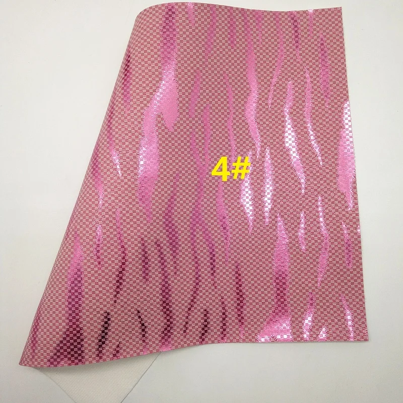 Розовая блестящая ткань, замша, синтетическая кожа, с цветочным принтом, искусственная ткань, листы для лука A4 21x29 см, мерцающие XM003E