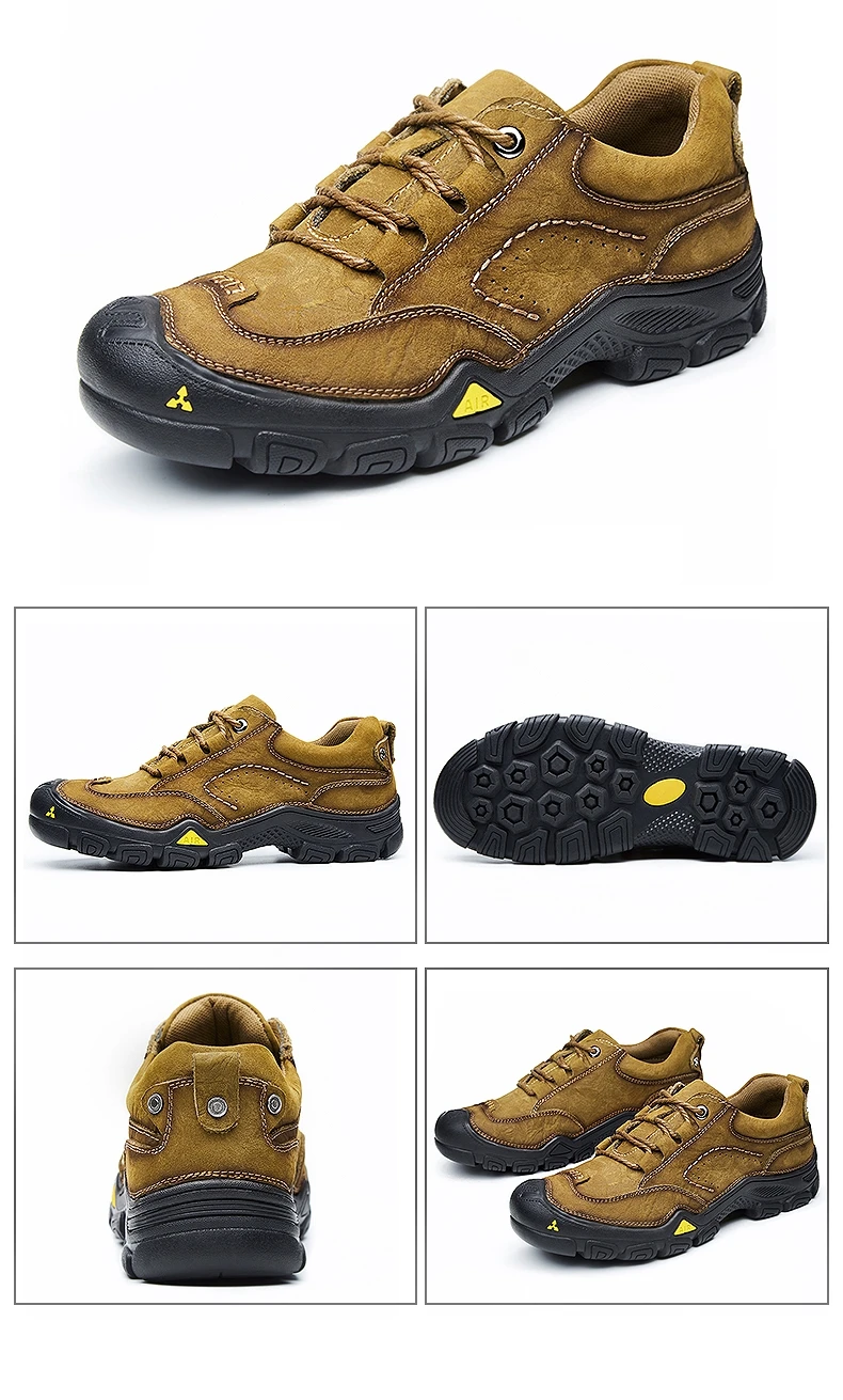Золотистые дышащие тактические ботинки для мужчин из натуральной кожи в стиле ретро винтажные охотничьи ботинки походные мужские кроссовки