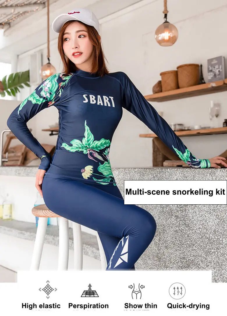 SBART Купальник для женщин консервативный купальный костюм Купальник Раздельный Suntan открытый йога фитнес водные виды спорта