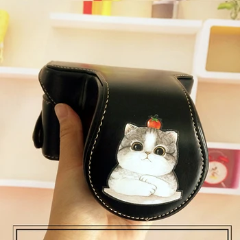 

Roadfisher PU Leather Camera Bag Insert Case Cover For Canon EOS M3 M2 M10 100D 750D 760D 600D 650D 80D 70D 80D Sony A5100 A6000