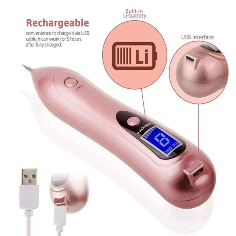

Laser Freckle Removal Machine Skin Mole Dark Spot Face Wart Tag Remover Pen RY 2019 New Laser Freckle Removal