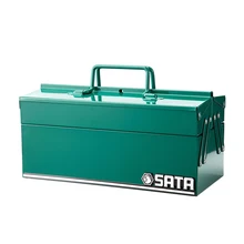 SATA 95116 для Инструм. Ящик(350x160x165) металл. раскладной.практическое Ящик металлический для инструментов, 3 отсека