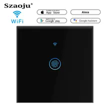 

Szaoju EU Smart Light Switch Wall Touch Switch 1 Gang 1 Way Smart Home Support Alexa Google Home Assistant IFTTT For Android