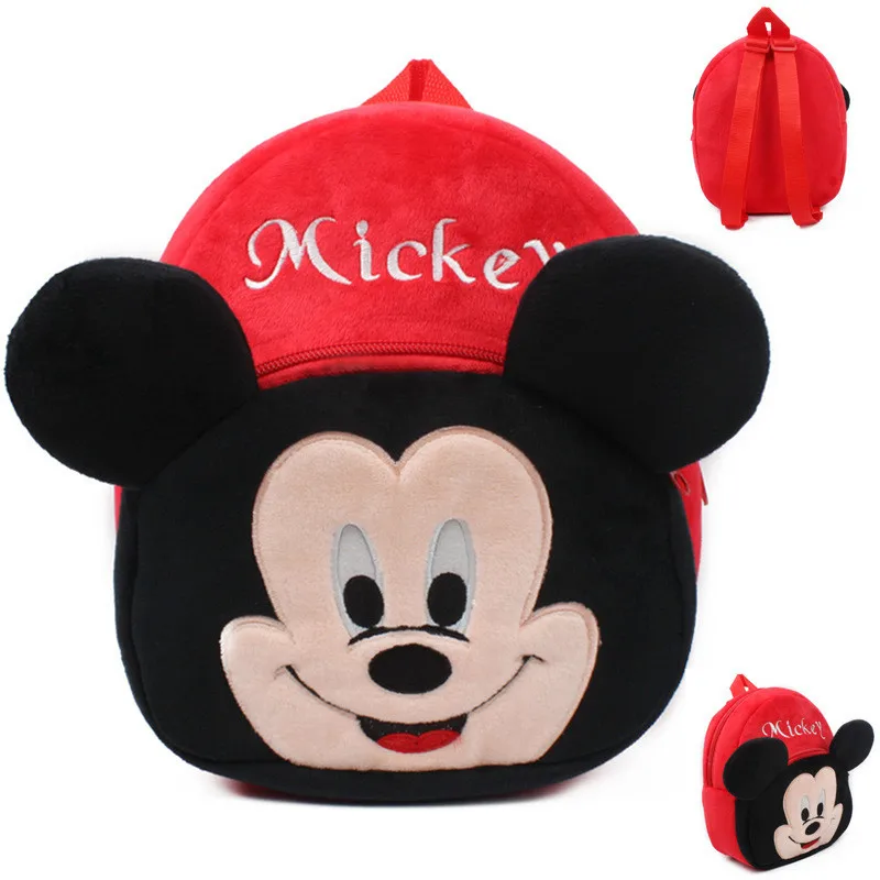 Children School Bags for Girls Boys Backpack Cartoon Kids Plush Min Cute Schoolbag Mickey Plush Backpack Birthday Gifts