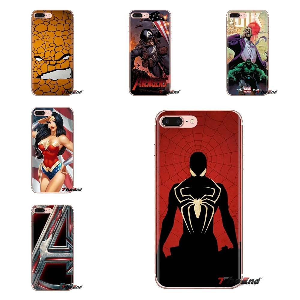 Soft Case For Samsung Galaxy S2 S3 S4 S5 MINI S6 S7 edge S8 S9 Plus Note 2 3 4 5 8 Coque Fundas avengers catwoman ironman spider |