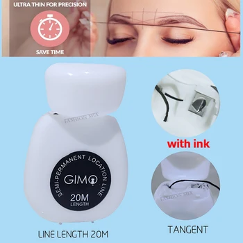 

20m Pre-ink Mapping String Microblading eyebow Make Up Dyeing Liner Thread For Semi Permanent Positioning Eyebrow Measuring Tool
