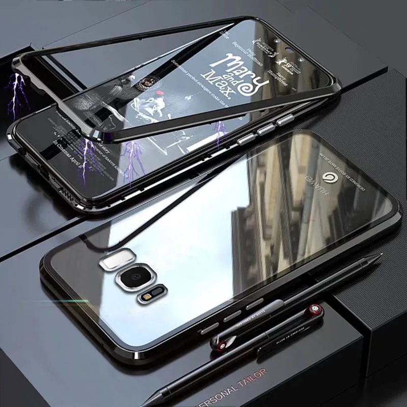 Чехол YonLinTan для Samusng galaxy S8 Plus S8Plus металлические чехлы с магнитной рамкой и