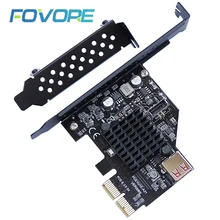 Добавить на карту PCI Express 3,0 USB 3,1 PCI-E карта PCIe USB адаптер Raiser Type-E USB3.1 gen2 10 Гбит/с + USB2.0 карта расширения